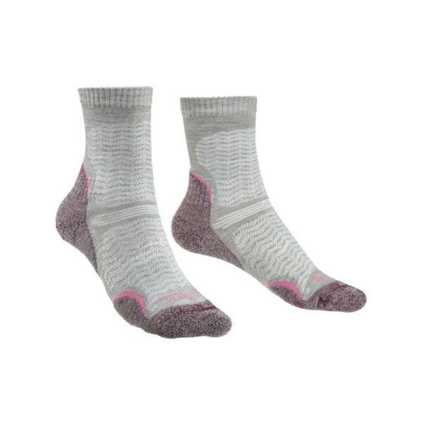 Bridgedale Hike Ultralight T2 Merino Performance 3/4 Crew Womens Hiking Socks - Aubergine - Sm
