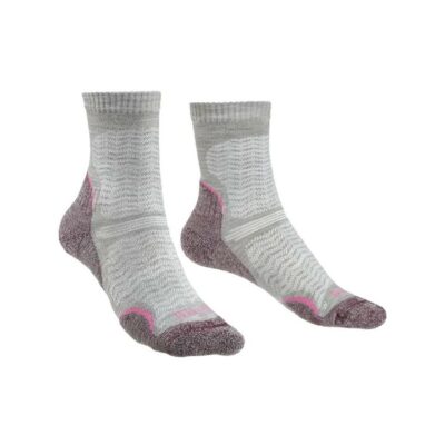 Bridgedale Hike Ultralight T2 Merino Performance 3/4 Crew Womens Hiking Socks - Aubergine - M