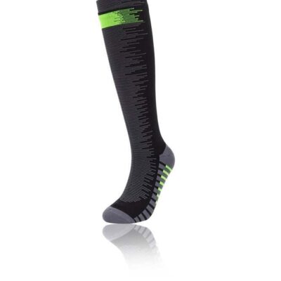 Antu Merino Wool Knee High Length Unisex Waterproof Socks - Black/Lime - L