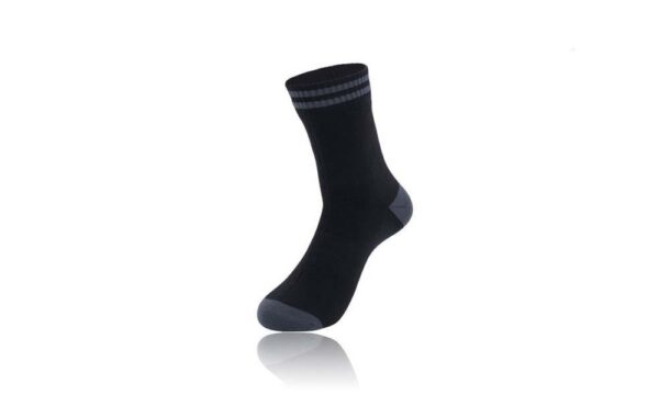 Antu Bamboo Waterproof Unisex Performance Socks - Black/Grey - Extra Large