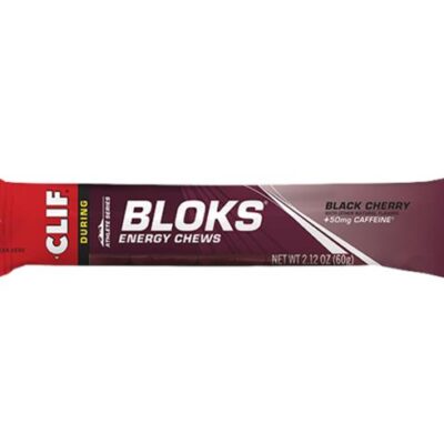 Clif Shot Bloks Energy Chews - Black Cherry with 50mg Caffeine - Individual