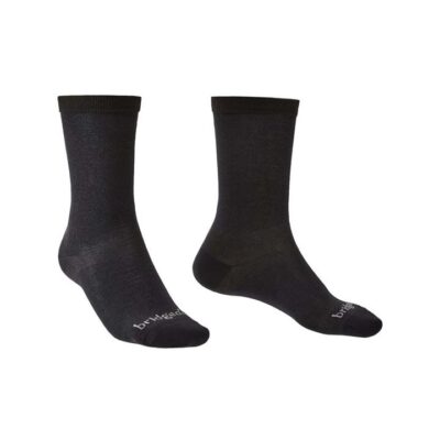 Bridgedale Base Layer Coolmax Liner Mens Socks - Black - Sm (2Pk)