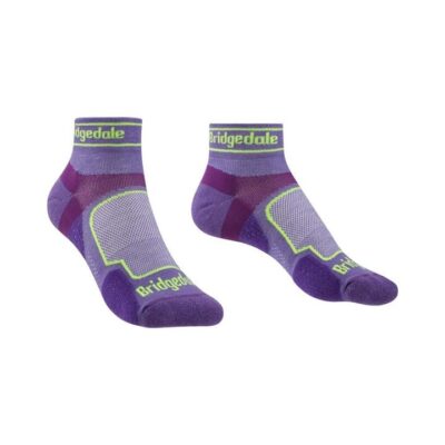 Bridgedale Ultralight T2 Coolmax Sport Womens Ankle Running Socks - Purple - L