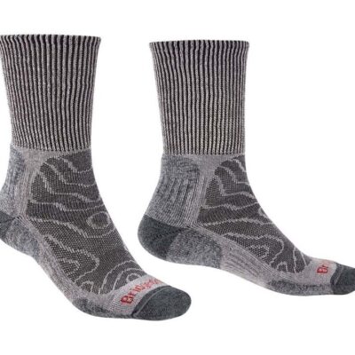 Bridgedale Hike Lightweight Merino Comfort Mens Crew Socks - Grey - L