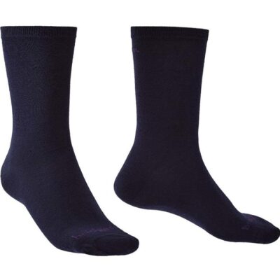 Bridgedale Thermal Liner Base Layer Unisex Crew Socks - Navy - S