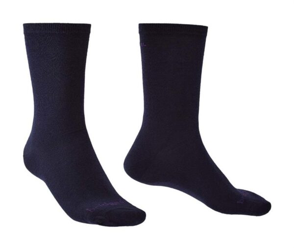 Bridgedale Thermal Liner Base Layer Unisex Crew Socks - Navy - S