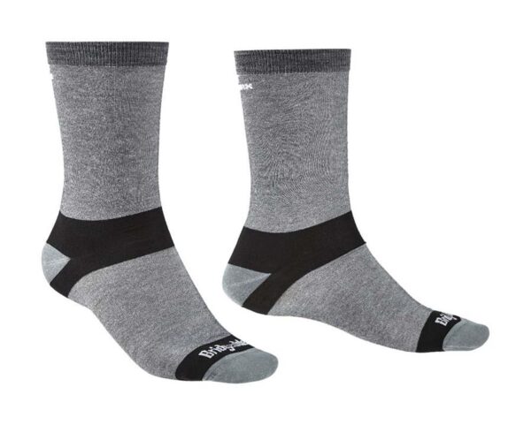 Bridgedale Coolmax Liner Base Layer Men Crew Socks - Grey - M