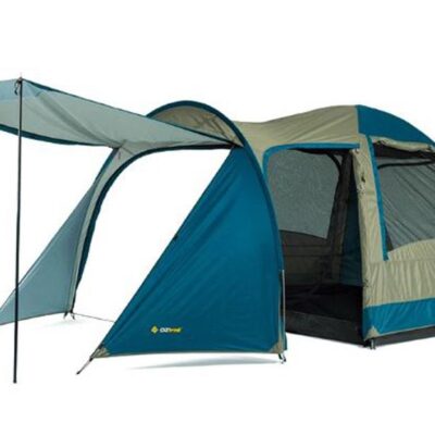 OZtrail Tasman 4V Plus 4-Person Dome Tent - Light Grey/Blue