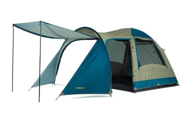 OZtrail Tasman 4V Plus 4-Person Dome Tent - Light Grey/Blue