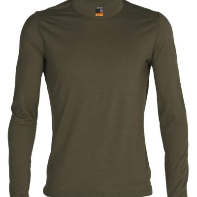 Icebreaker Merino 200 Oasis Long Sleeve Crewe Thermal Mens Top - Loden - XL