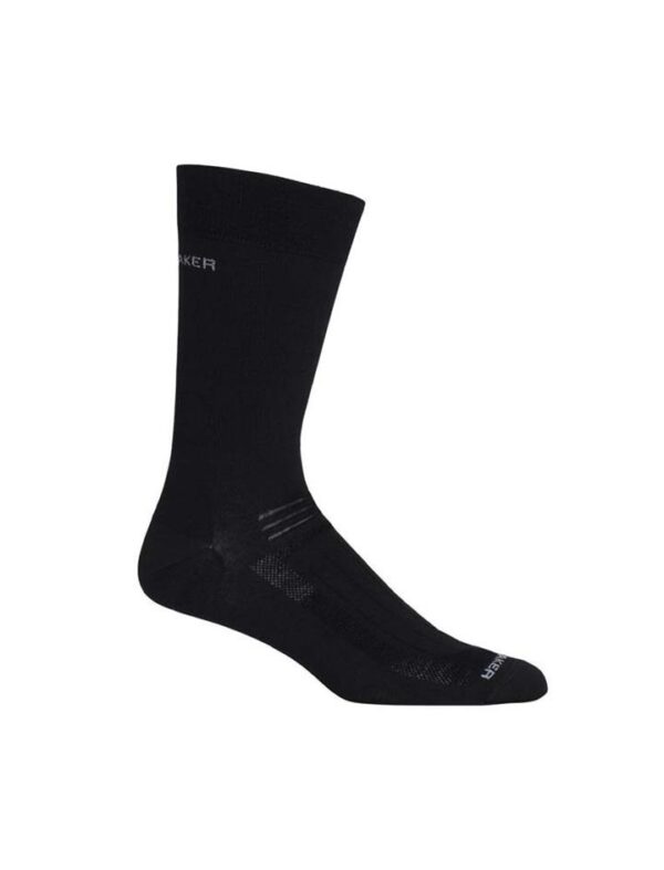 Icebreaker Merino Hike Liner Crew Mens Socks - Black - L