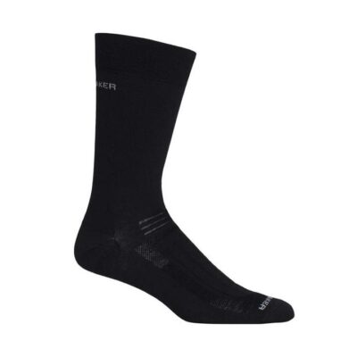 Icebreaker Merino Hike Liner Crew Mens Socks - Black - XL