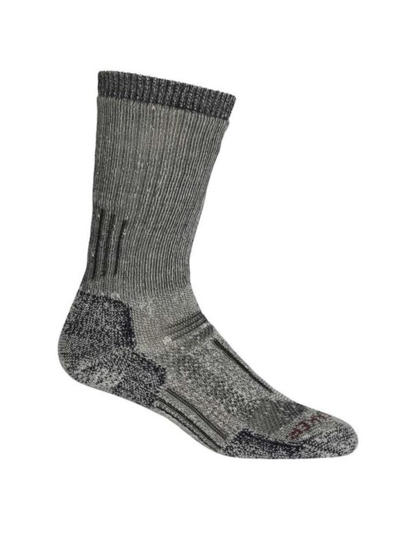 Icebreaker Mountaineer Mid Calf Womens Expedition Socks - Jet Heather/Espresso - L