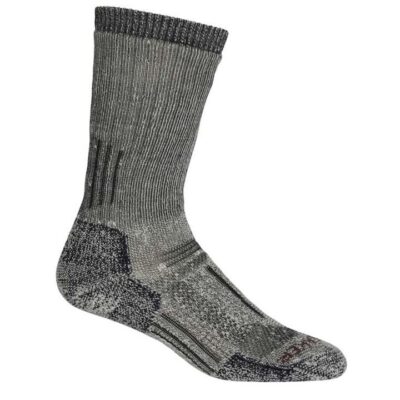 Icebreaker Mountaineer Mid Calf Mens Expedition Socks - Jet Heather/Espresso - L