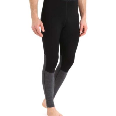 Icebreaker ZoneKnit 260 Mens Leggings - Black/Jet heather - L