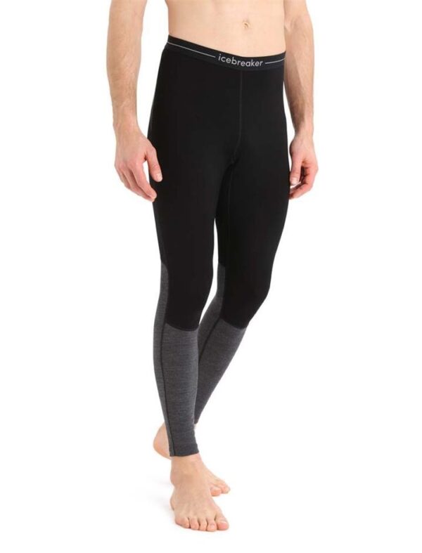 Icebreaker ZoneKnit 260 Mens Leggings - Black/Jet heather - L