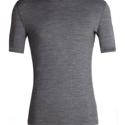 Icebreaker Merino 200 Oasis SS Crewe Mens Thermal Top - Gritstone Heather - L