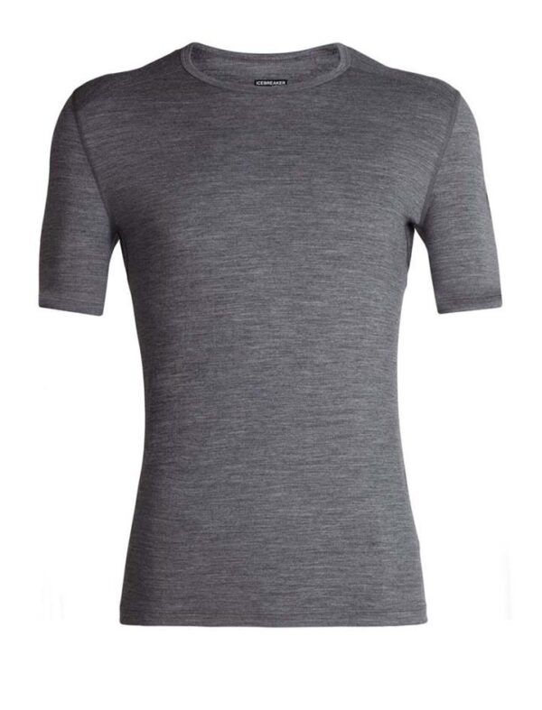 Icebreaker Merino 200 Oasis SS Crewe Mens Thermal Top - Gritstone Heather - XL