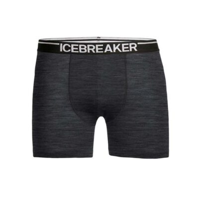Icebreaker Anatomica Mens Merino Boxer Underwear - Jet Heather - L