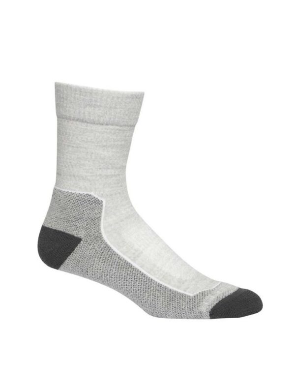 Icebreaker Merino Hike+ Light Crew Womens Socks - Blizzard Heather - S