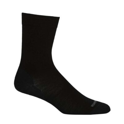 Icebreaker Merino Lifestyle Fine Gauge Crew Womens Socks - Black - L/XL