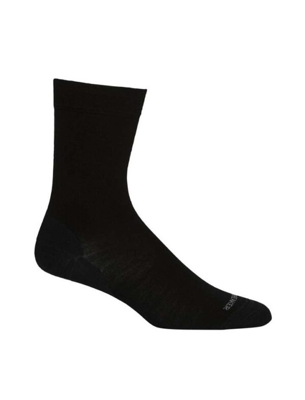 Icebreaker Merino Lifestyle Fine Gauge Crew Womens Socks - Black - L/XL
