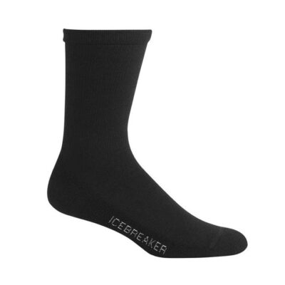 Icebreaker Merino Lifestyle Light Crew Womens Socks - Black - L