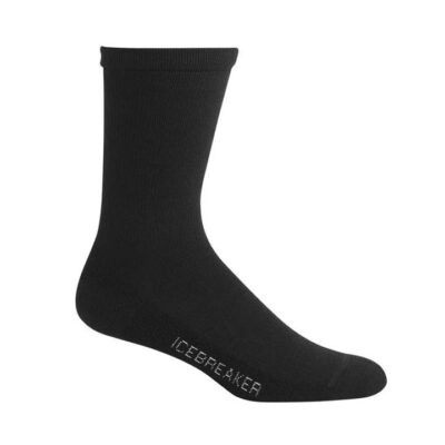 Icebreaker Merino Lifestyle Light Crew Mens Socks - Black - L