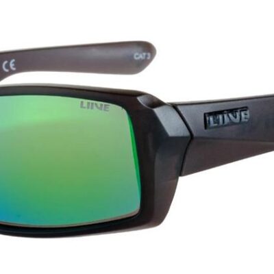 Liive Vision The Edge Mirror Polarised Float Sunglasses - Matte Xtal Smoke