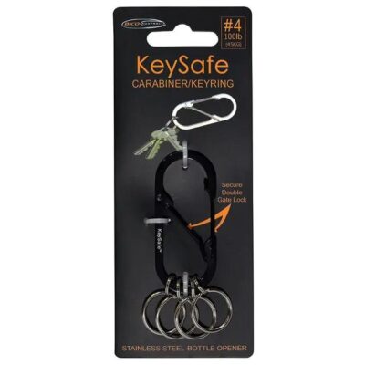 Bico KeySafe Oval #4 Carabiner - Black