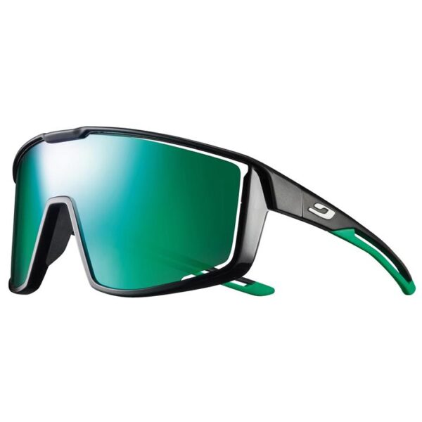 Julbo Fury Reactiv Spectron 3 Colour Flash Performance Sunglasses - Shiny Black/Green