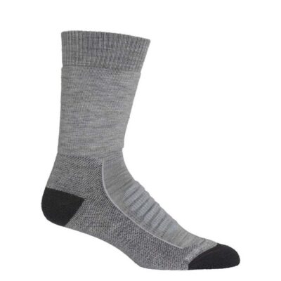 Icebreaker Merino Hike+ Heavy Crew Mens Socks - Blizzard Heather/Snow - S