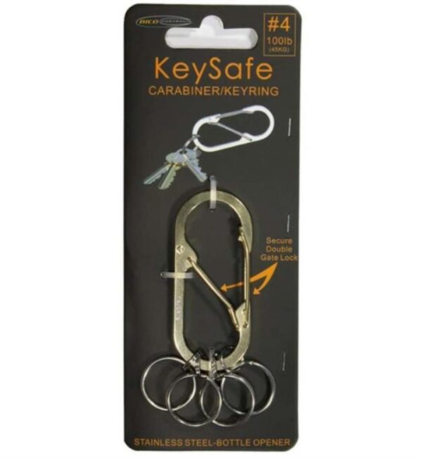 Bico Keysafe Oval #4 Carabiner - Gold
