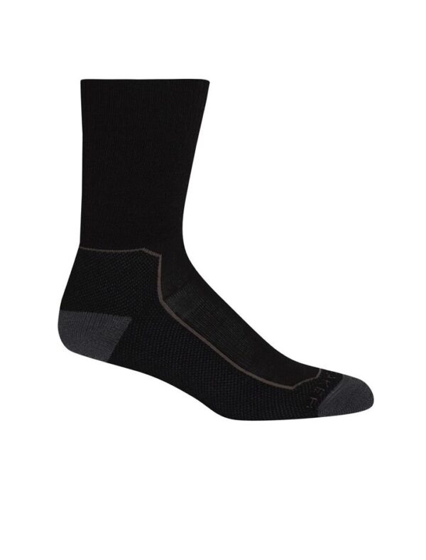 Icebreaker Merino Hike+ Medium Crew Womens Socks - Black/Monsoon - L