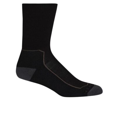 Icebreaker Merino Hike+ Medium Crew Womens Socks - Black/Monsoon - S