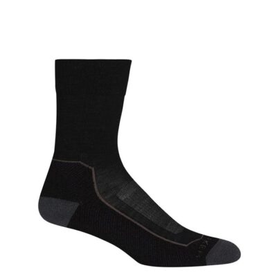 Icebreaker Merino Hike+ Light Crew Womens Socks - Black/Monsoon - S