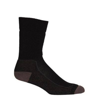 Icebreaker Merino Hike+ Medium Crew Mens Socks - Black/Mink - L