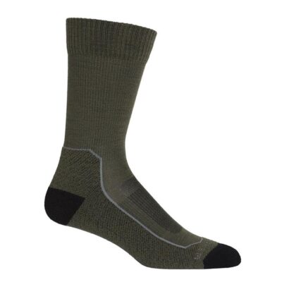Icebreaker Merino Hike+ Light Crew Mens Socks - Loden/Black - S