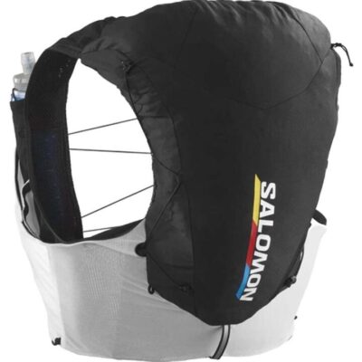Salomon Adv Skin 12 Race Flag Unisex Hydration Vest - Black/White - XS