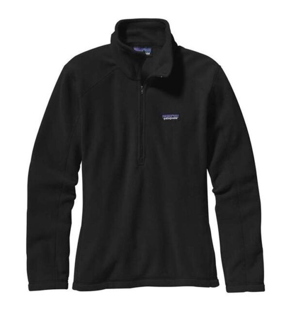 Patagonia Micro D 1/4 Zip Fleece Womens Jacket - Black - L