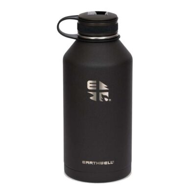 Earthwell Kewler Opener Cap Vacuum Water Bottle - 64oz/1.9L - Volcanic Black