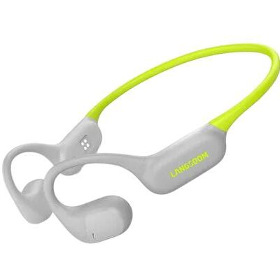Langsdom AirWave Pro Open Ear Running Headphone - Grey with Green