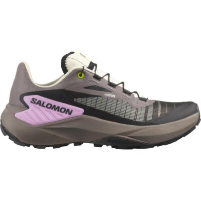 Salomon Genesis Womens Trail Running Shoes - Iron/Vanilla/Cyclamen
