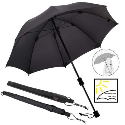 EuroSchirm Swing Handsfree Ultra UV Protection Trekking Umbrella - Black