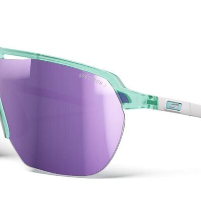 Julbo Frequency Spectron 3 CF Multisport Sunglasses - Shiny Translucent Light Green/Pink - M