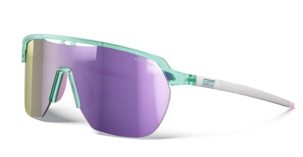 Julbo Frequency Spectron 3 CF Multisport Sunglasses - Shiny Translucent Light Green/Pink - M