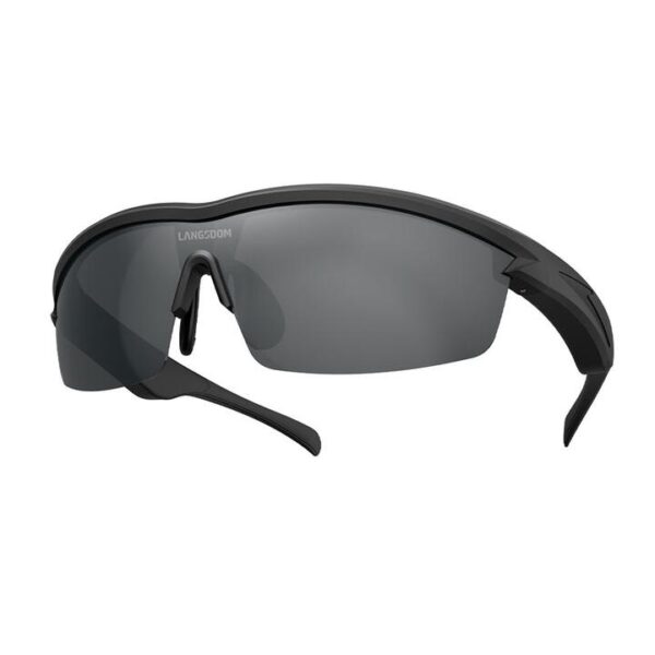 Langsdom AirNova Smart Audio Running Sunglasses - Black Frame/Black Lense