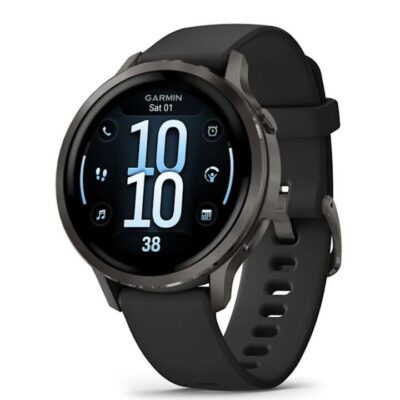 Garmin Venu 4 Fitness Smart Watch - 41mm - Slate with Black Silicone Band
