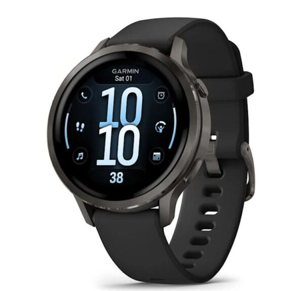 Garmin Venu 4 Fitness Smart Watch - 41mm - Slate with Black Silicone Band