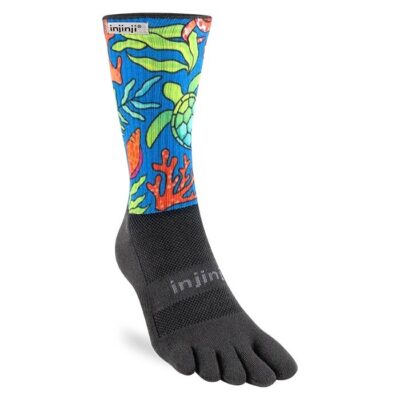 Injinji Artist Design Mens Running Crew Socks